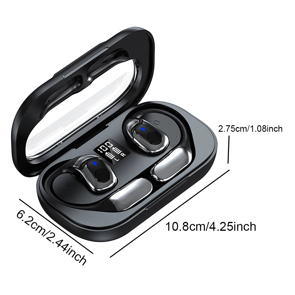 ALLOYSEED Bluetooth 5.4 Earhook Earbuds – 9D Sound, Sports