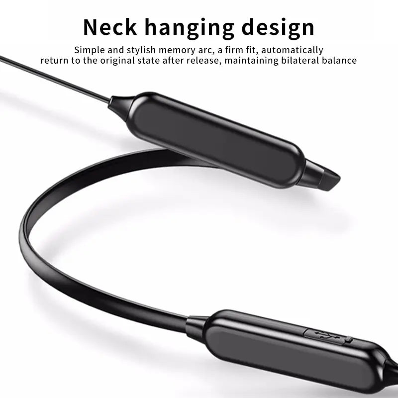 Neckband Bluetooth Earphones – 9D Audio, Noise Reduction, Sports