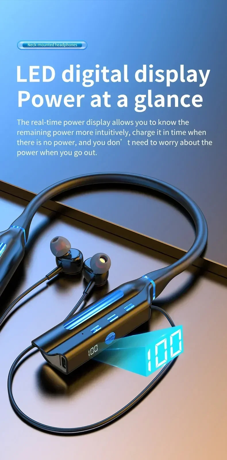 Luxuglow Wireless In-Ear – 10000mAh Noise Cancelling Bluetooth