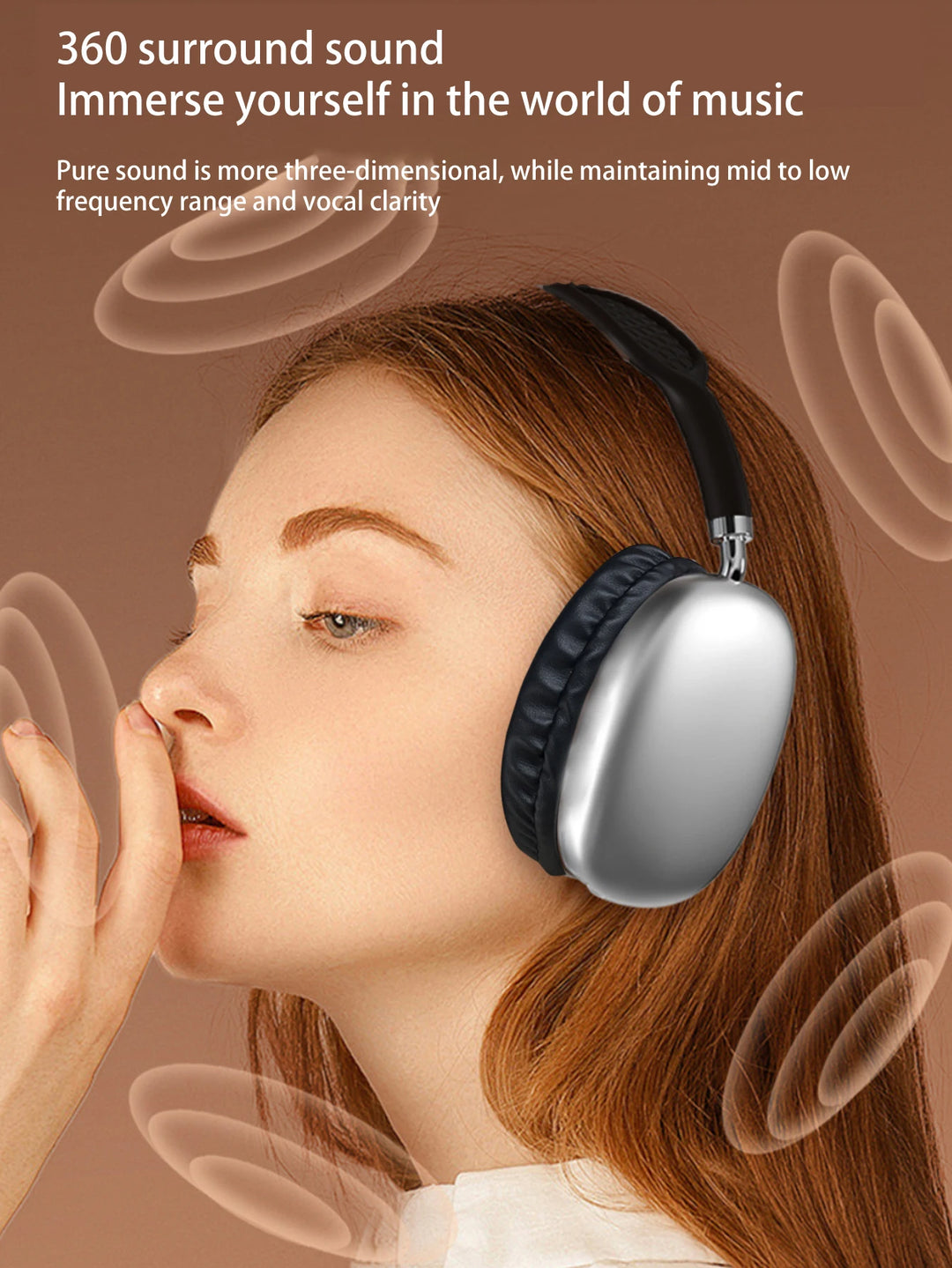 T-WOLF Bluetooth Headphones – Wireless+Wired, ANC, Dynamic Sound