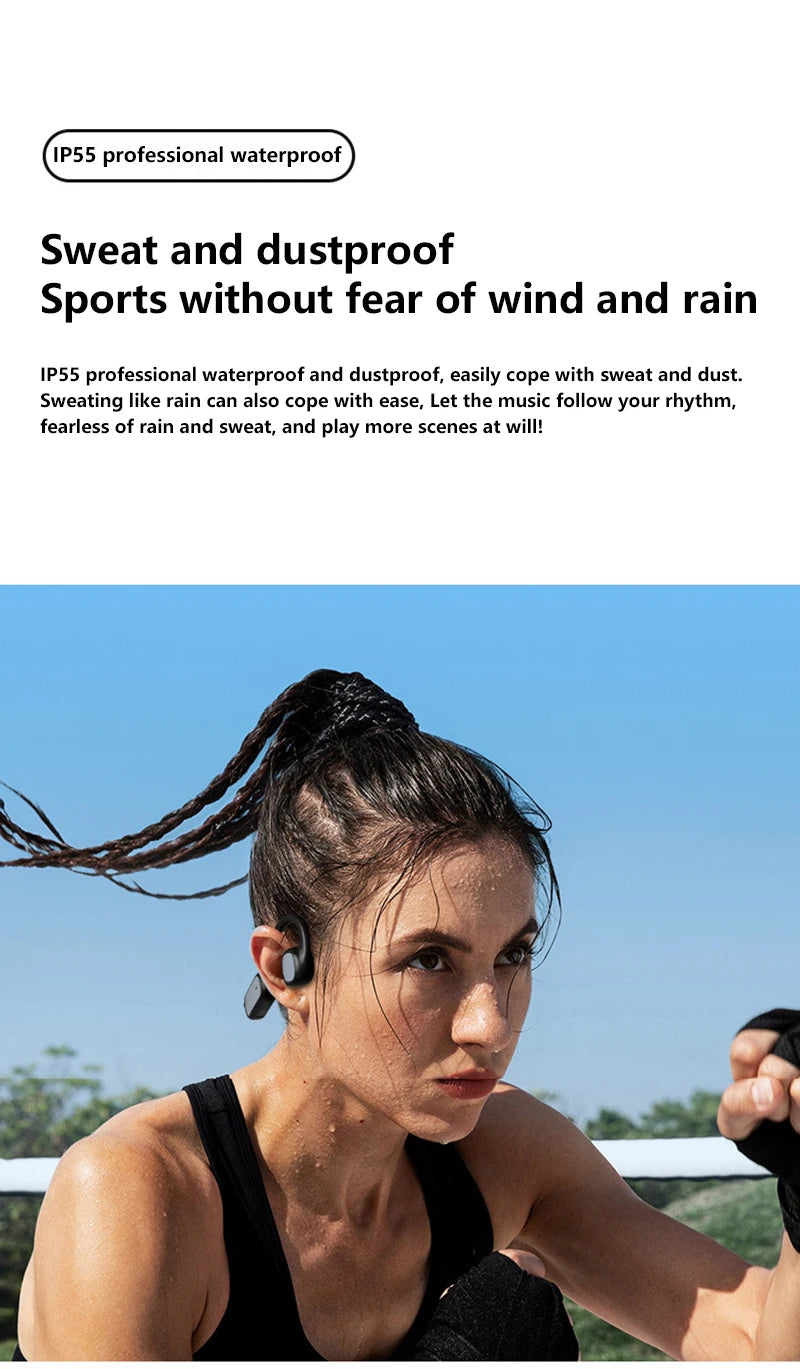 DIKELANG Open-Ear Bluetooth 5.3 Headphones – Waterproof Sports