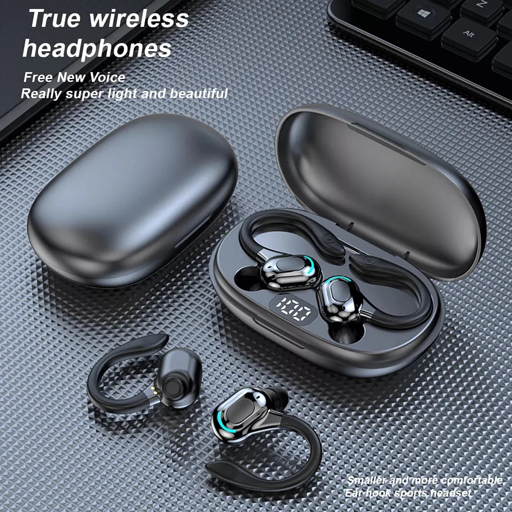 Virwir Bluetooth 5.2 Ear Hook Earbuds – ANC, HiFi Stereo, 60H