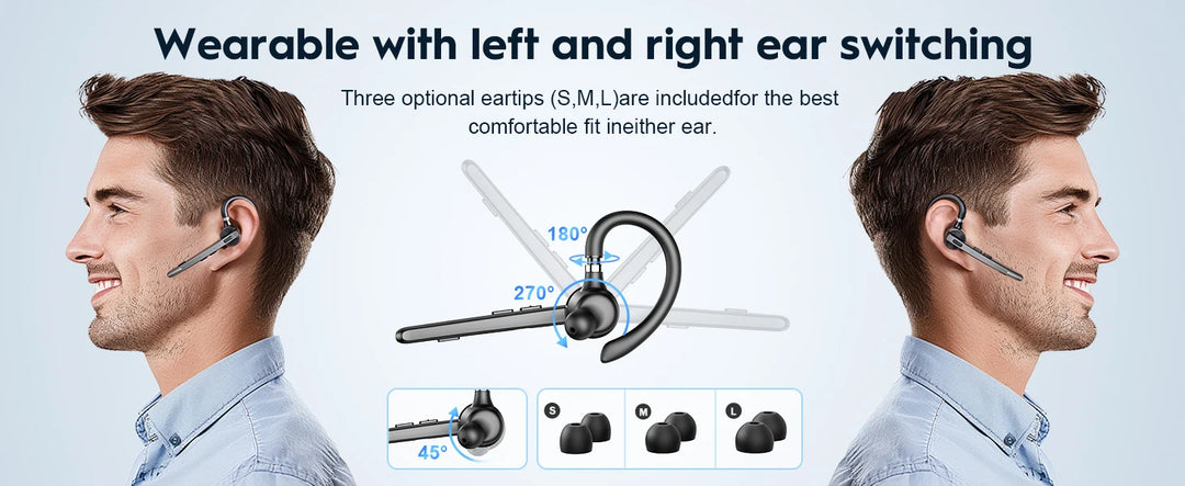 New Bee M53 Bluetooth Headset – Dual Mic, 12H Battery Life – audio-accessory