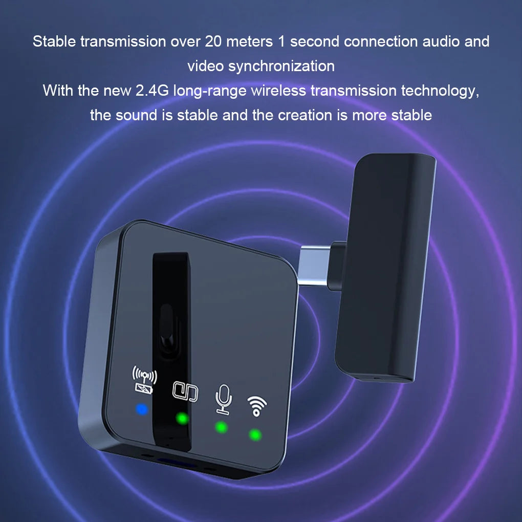 Wireless Magnetic Monitor & Lavalier Mic Kit for Vlogging & Streaming