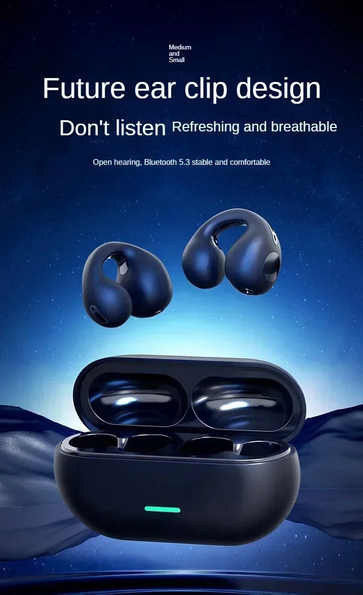 ZONGJI Bluetooth 5.3 Ear Hook Earphones – ANC, Dual Mode