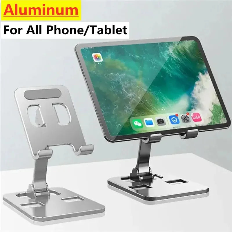 VIKEFON Foldable Aluminum Phone & Tablet Stand – Universal Mount