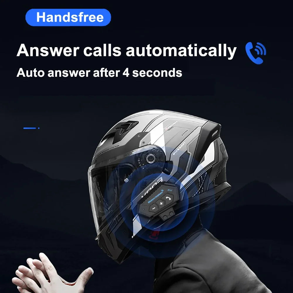 Kankeirr Helmet Bluetooth Headset – Waterproof, Hands-Free Audio