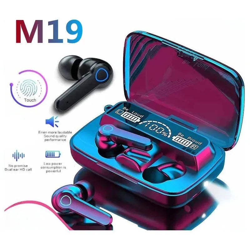 Mrs Win M19 Bluetooth 5.1 Earbuds – Noise Cancelling, Waterproof & Power Bank