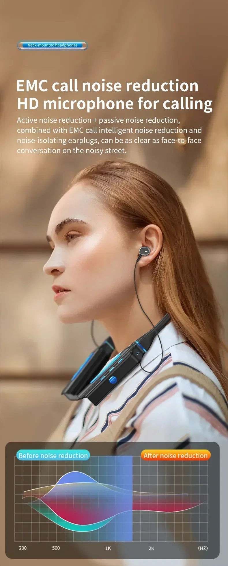 Luxuglow Wireless In-Ear – 10000mAh Noise Cancelling Bluetooth