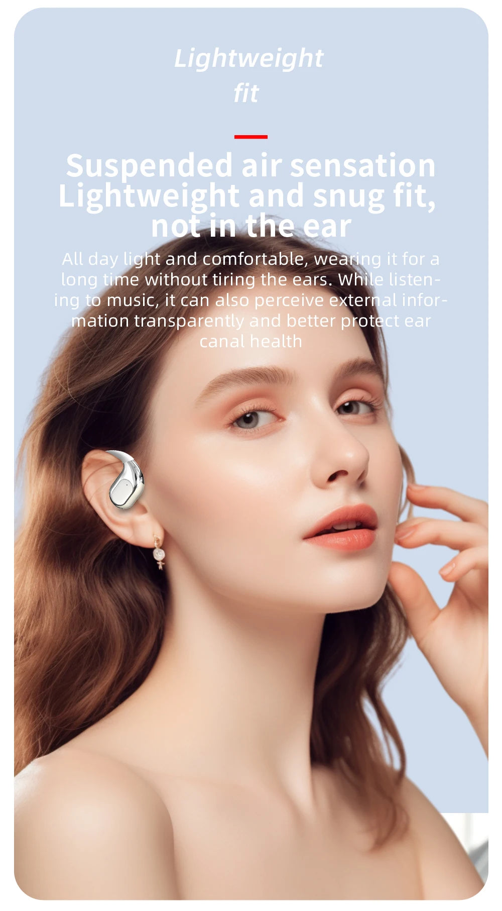 WJOY Bluetooth 5.4 Translation Ear Hook Headphones – 144 Languages