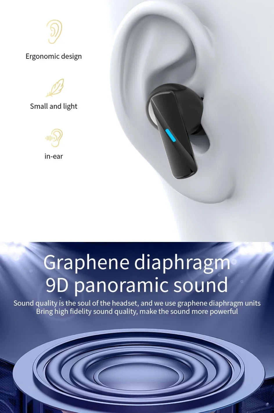 Bluetooth 5.3 Noise-Cancelling Earbuds – Waterproof & Wireless