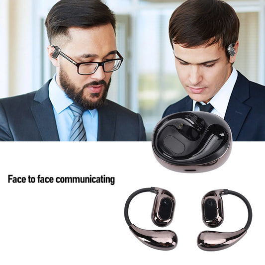 Qiilu AI Translation Ear Hook Earphones – 80 Languages & Stereo – audio-accessory