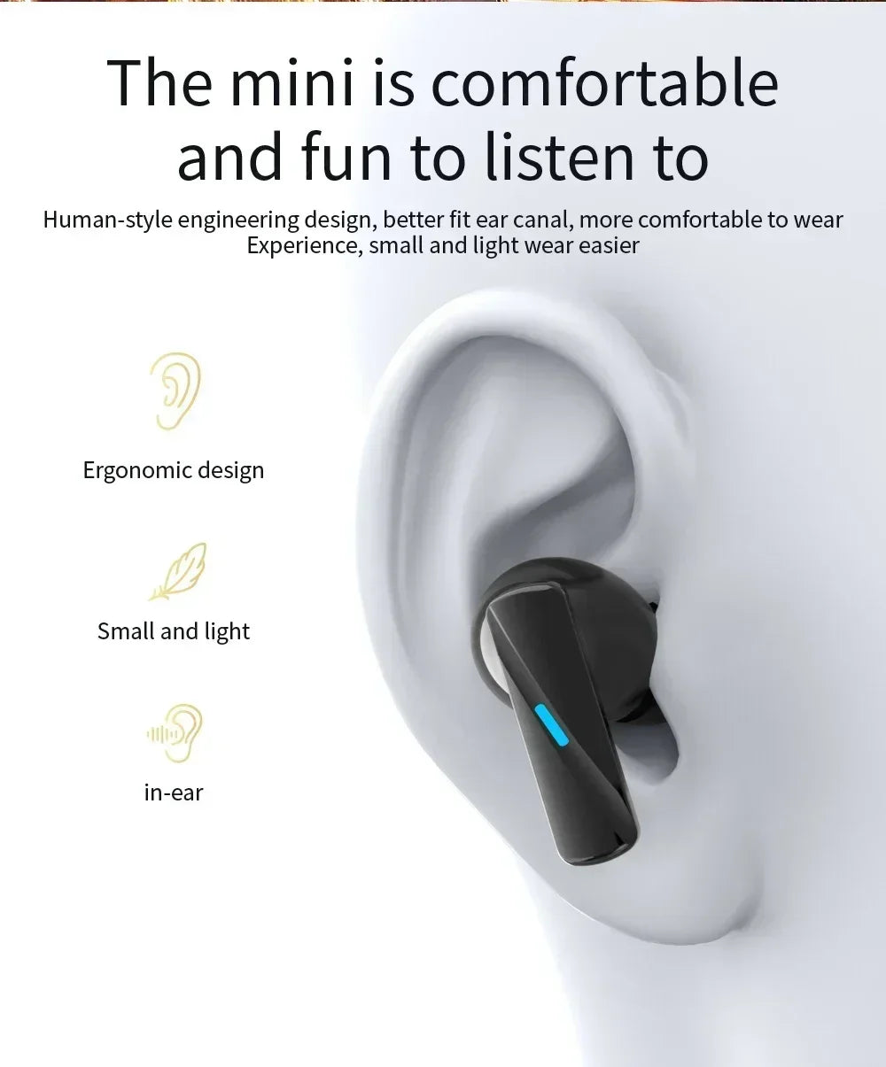 VIKEFON Bluetooth 5.3 Wireless Earbuds – Noise Cancelling & Mic