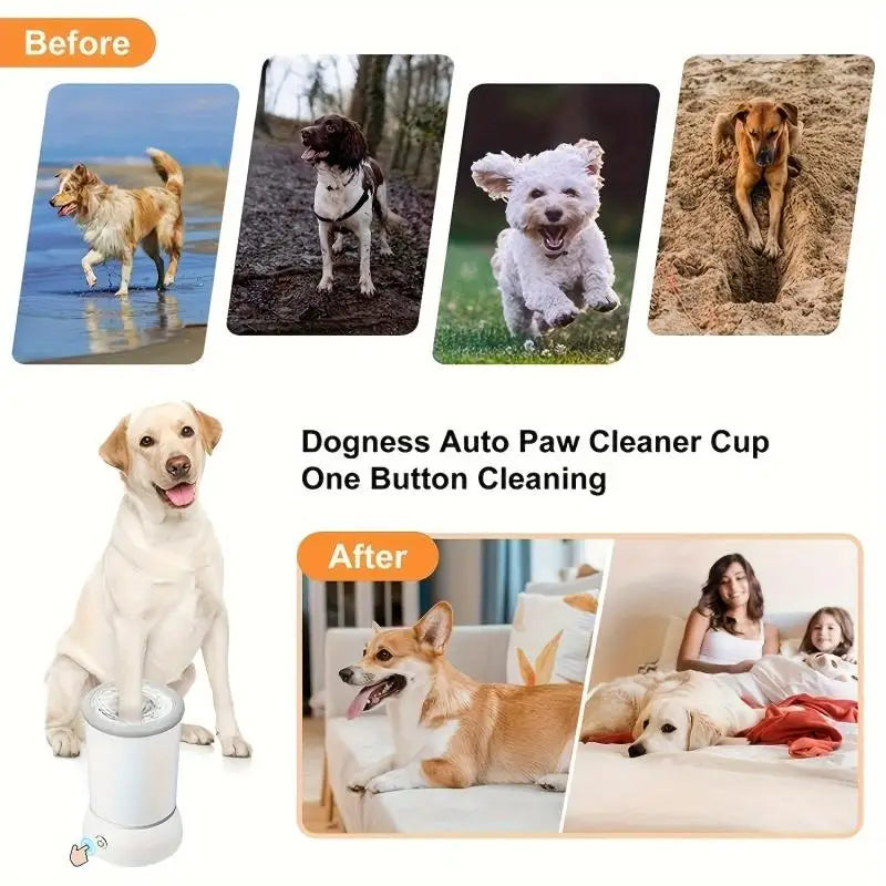 Automatic Dog Paw Washer – Gentle Electric Paw Cleaner