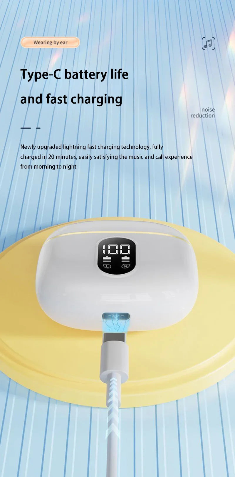 DIXSG TWS Bluetooth 5.2 Earphones – ANC, Touch Control, Low Latency