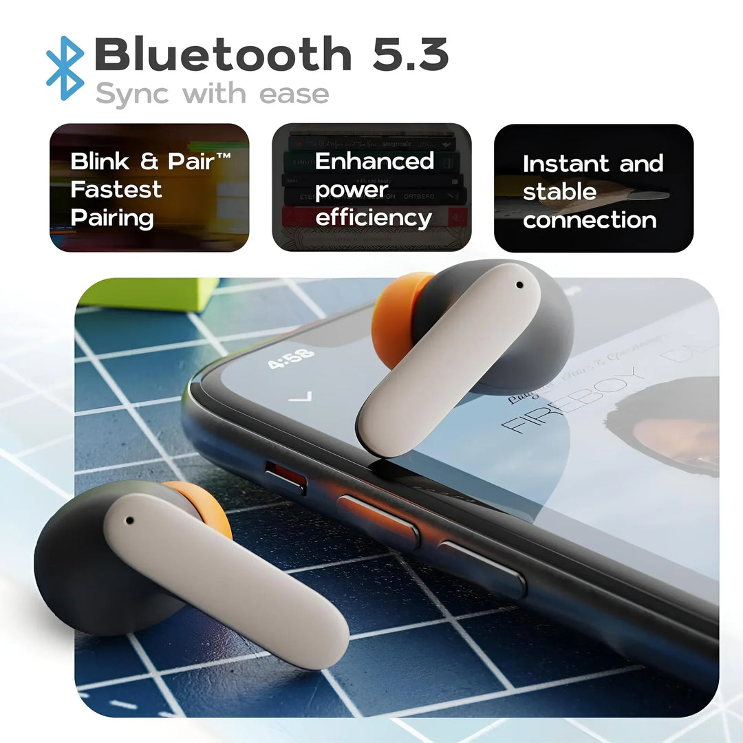 Jogrytece Bluetooth 5.4 Earphones | ANC, 40H Battery & Waterproof