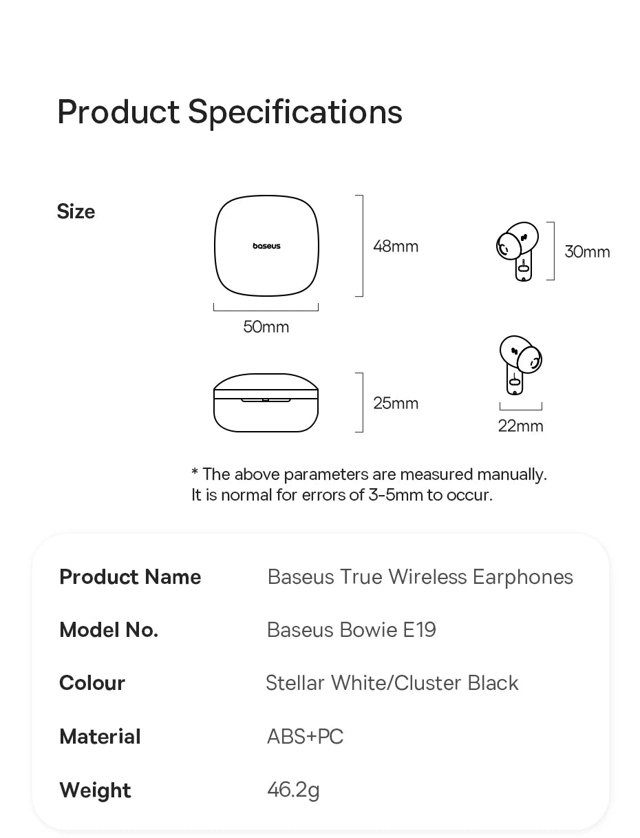 Baseus True Wireless Earphones – 33H Playtime, Waterproof