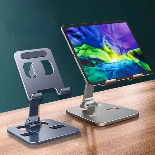 VIKEFON Foldable Aluminum Phone & Tablet Stand – Universal Mount