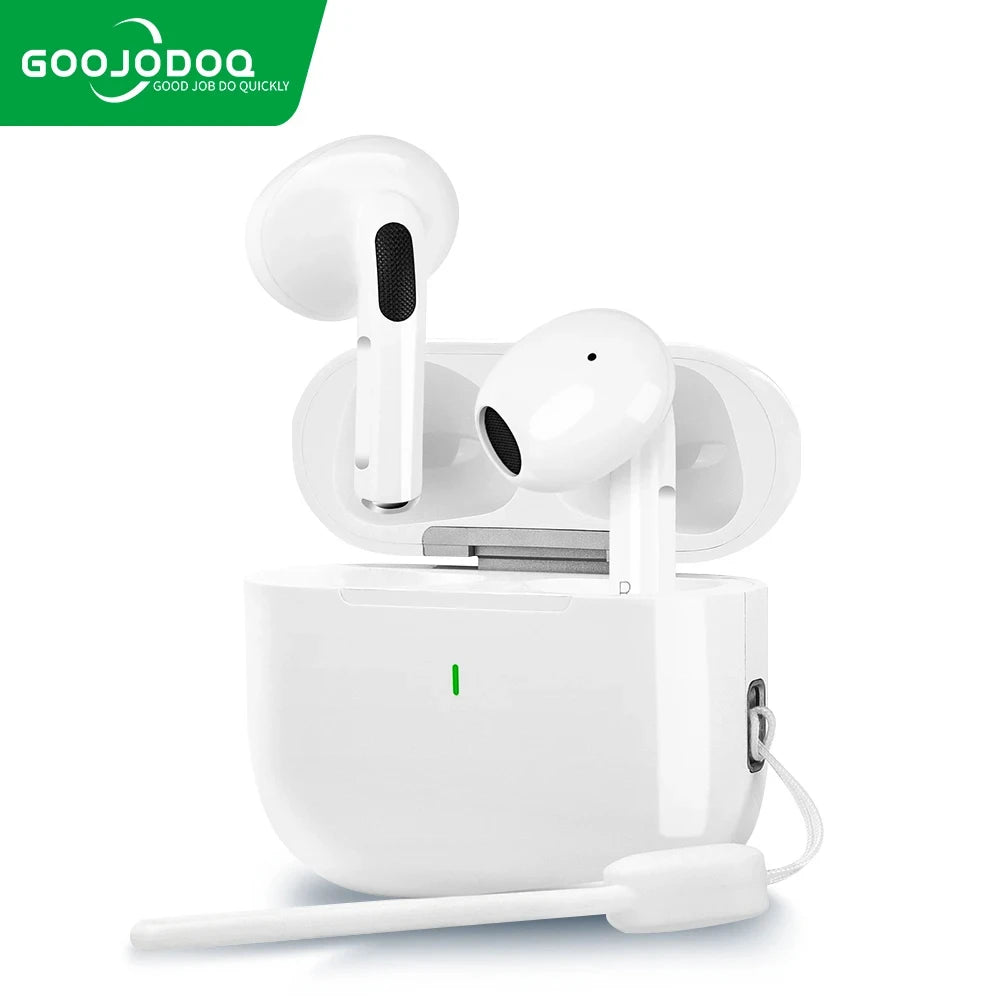 GOOJODOQ Bluetooth 5.3 Earbuds – 8H Play, Waterproof, HiFi
