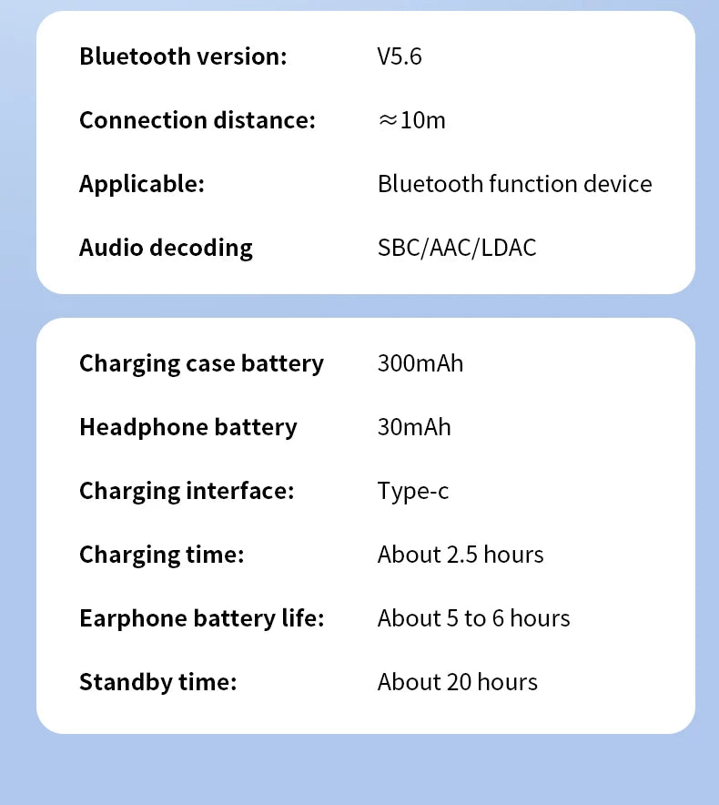 DAIDAN Bluetooth 5.3 TWS Earphones | Waterproof In-Ear with Mic
