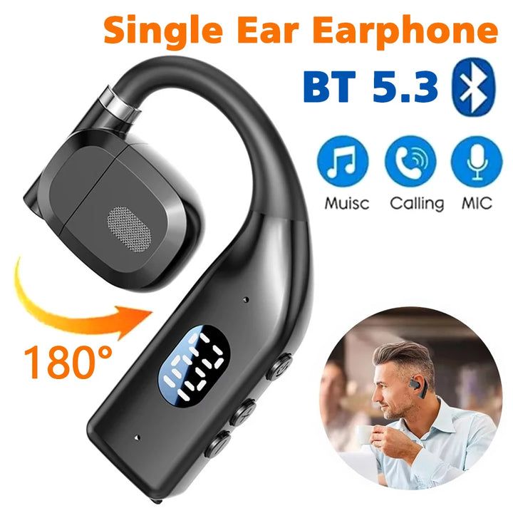 CUGUU Air Conduction Bluetooth 5.3 Headset – Open-Ear, 15H Battery, Rotatable Ear-Hook – audio-accessory