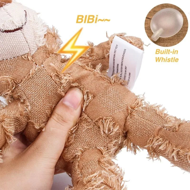 Squeaky Plush Teddy Dog Toy – Soft & Durable Chew Toy