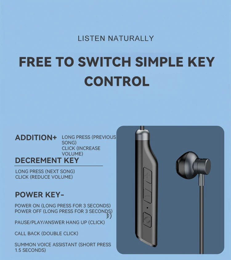 ZUIDID YH08 Neckband Bluetooth Headphones – 54H Battery