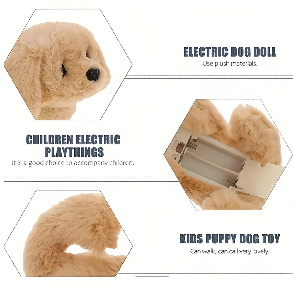 Realistic Plush Puppy Dog – Soft Stuffed Animal Toy