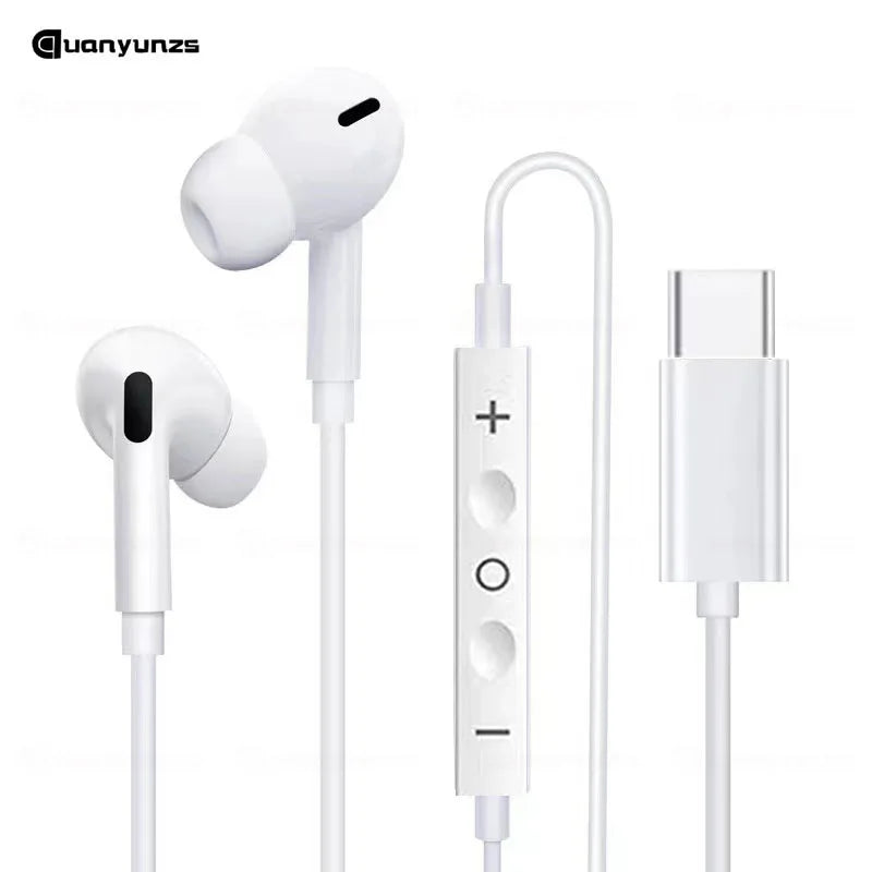Quanyunzs Wired In-Ear Earphones with Mic & Volume Control – Hi-Fi 14mm Stereo Headphones