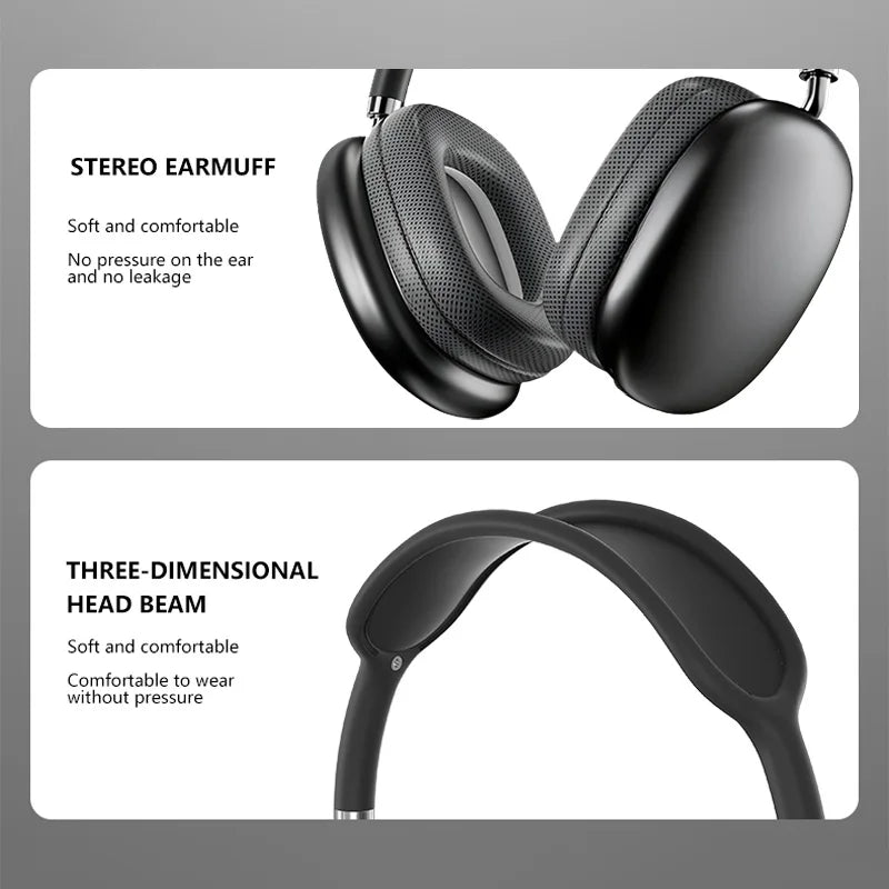 felfial P9 Wireless Bluetooth Headphones with TF Card Slot – Over-Ear Stereo Sound