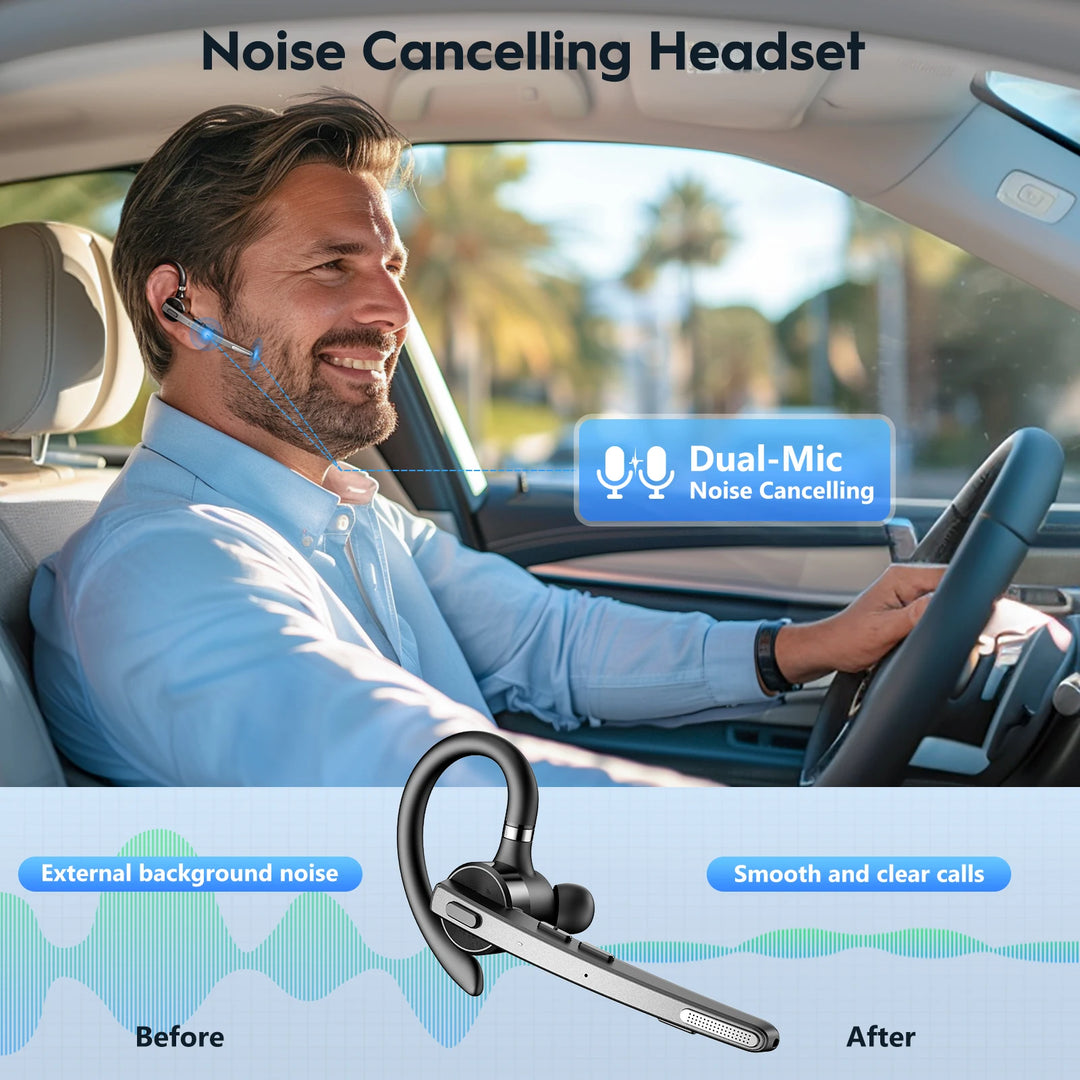 New Bee M53 Bluetooth Headset – Dual Mic, 12H Battery Life – audio-accessory