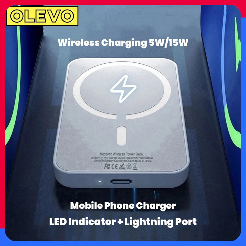 olevo Magnetic Wireless Power Bank | MagSafe Fast Charger