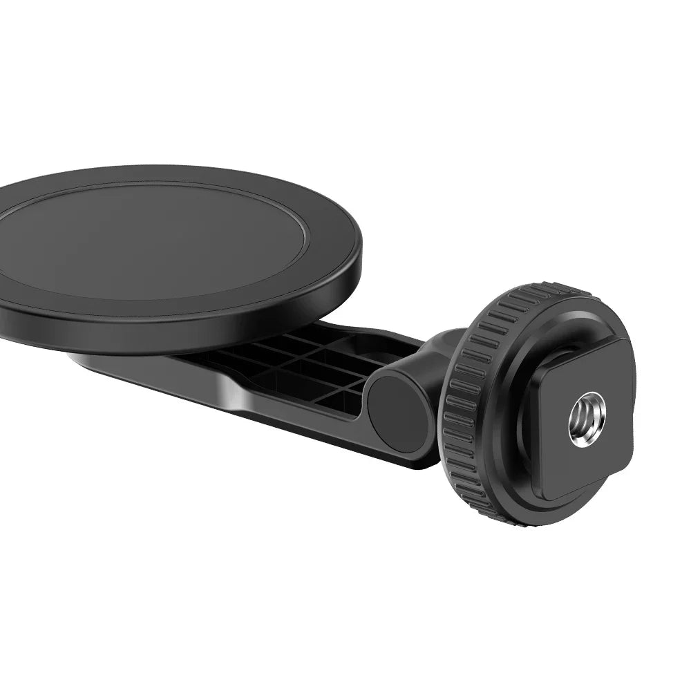 BRDRC Magnetic Tripod Mount for iPhone 12–15 – MagSafe Holder with Cold Shoe & 1/4" Thread