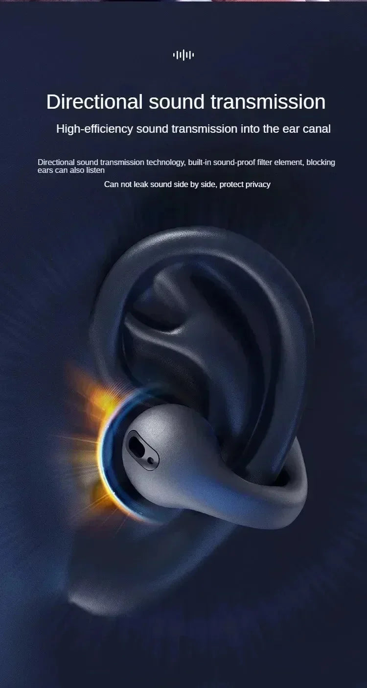 DIXSG Bluetooth 5.3 Ear Hook Earbuds – Wireless & Mic