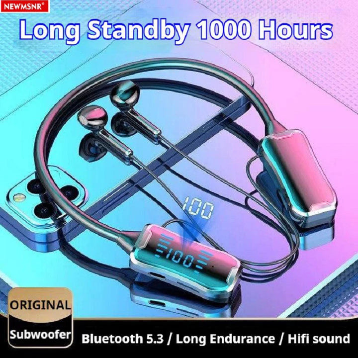 Newmsnr Bluetooth 5.4 Neckband – ANC, 30H Playtime, LED – audio-accessory