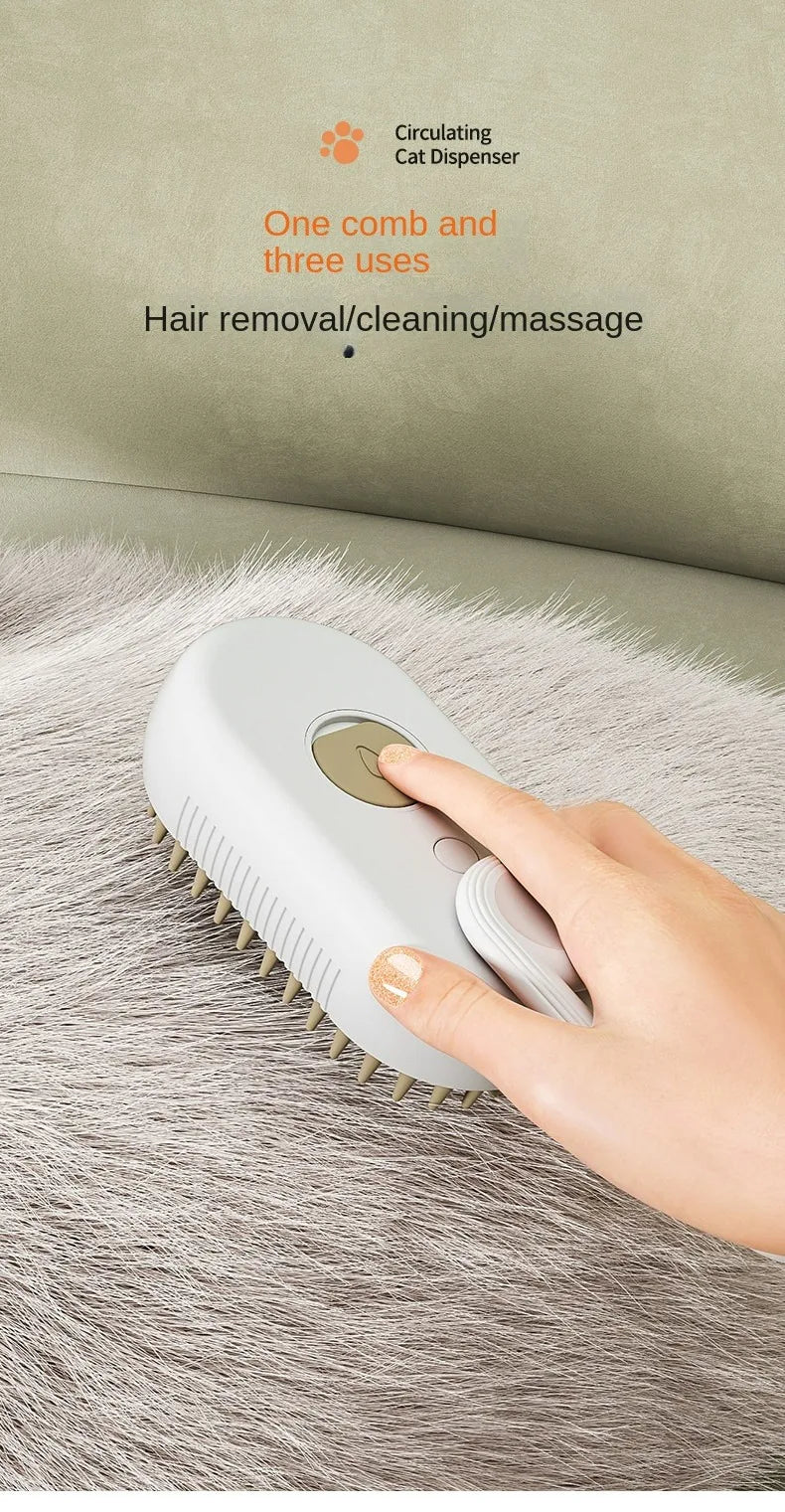 Electric Spray Massage Comb for Pets – Grooming & De-Shedding Tool