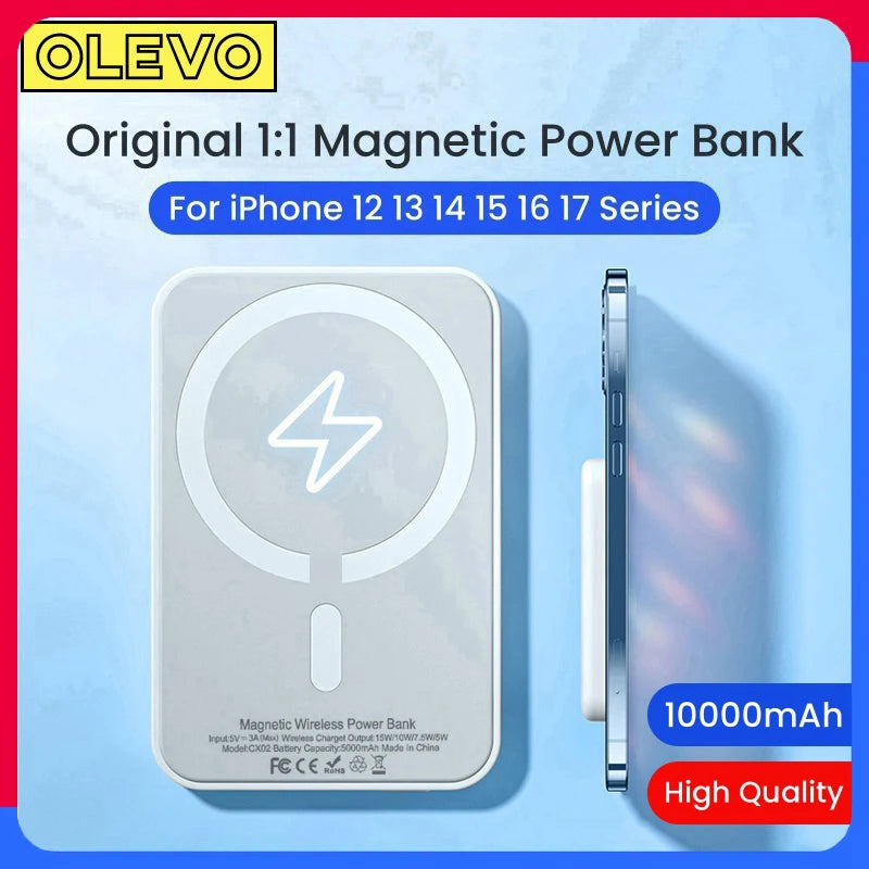olevo Magnetic Wireless Power Bank | MagSafe Fast Charger