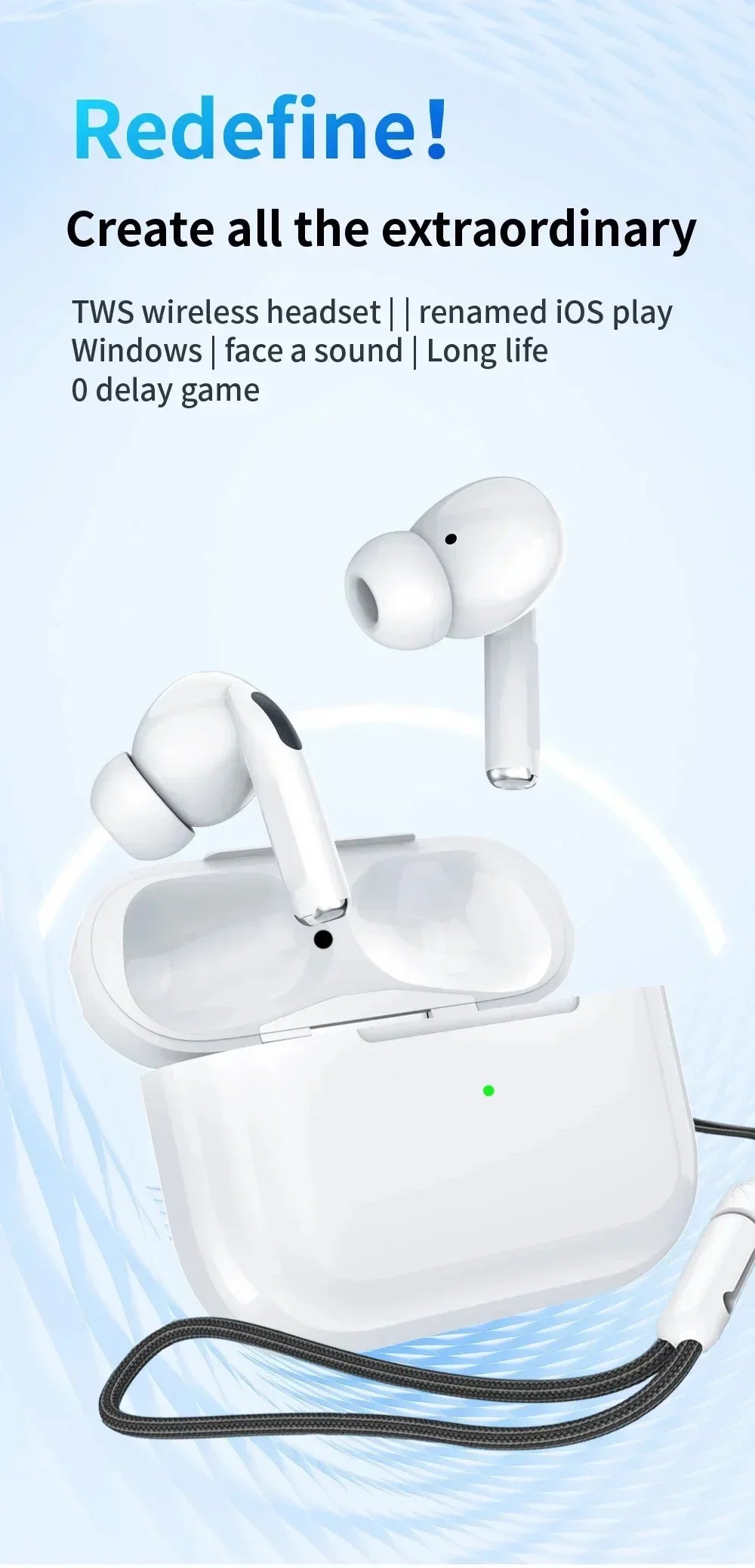 Ear Hook Bluetooth Headphones with Mic & ANC | HiFi Sound