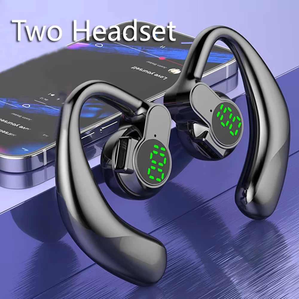 CUGUU Bluetooth 5.4 Ear Hook Headset – 20H Battery, ENC Noise Reduction, Air Conduction