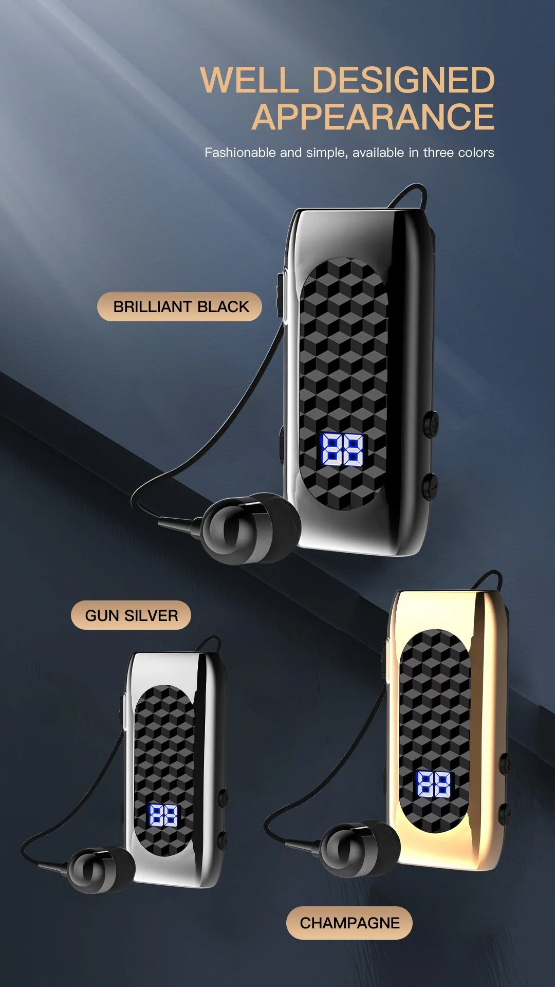 DENREEL Bluetooth 5.2 In-Ear Earphones – Noise Cancelling & 20h Battery