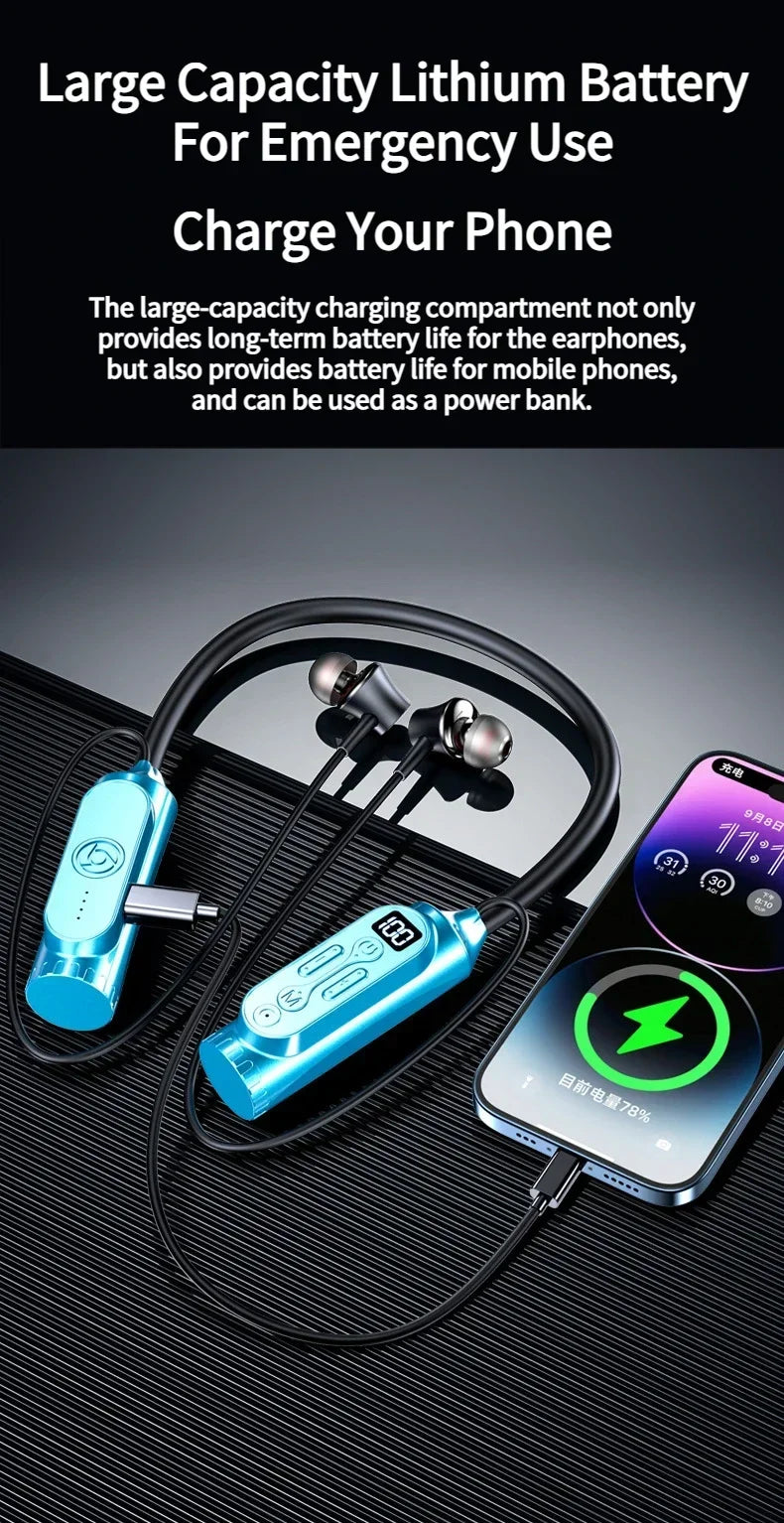 Luxuglow Bluetooth 6.0 Neckband – ANC, 12000mAh, IPX7