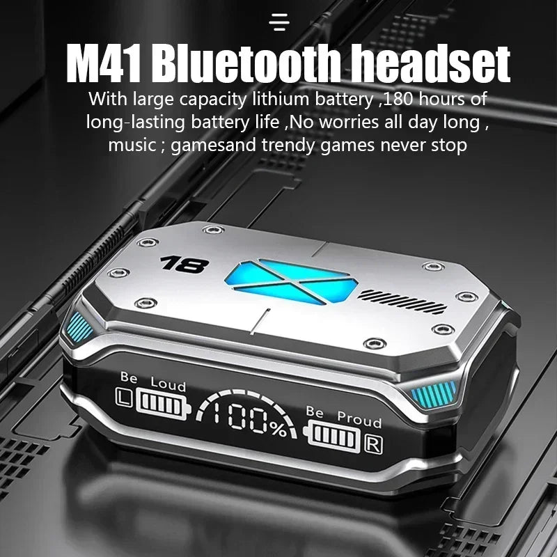 PHONEPACE M41 Gaming Earbuds – Bluetooth 5.3 TWS with RGB Lights & Power Bank Case