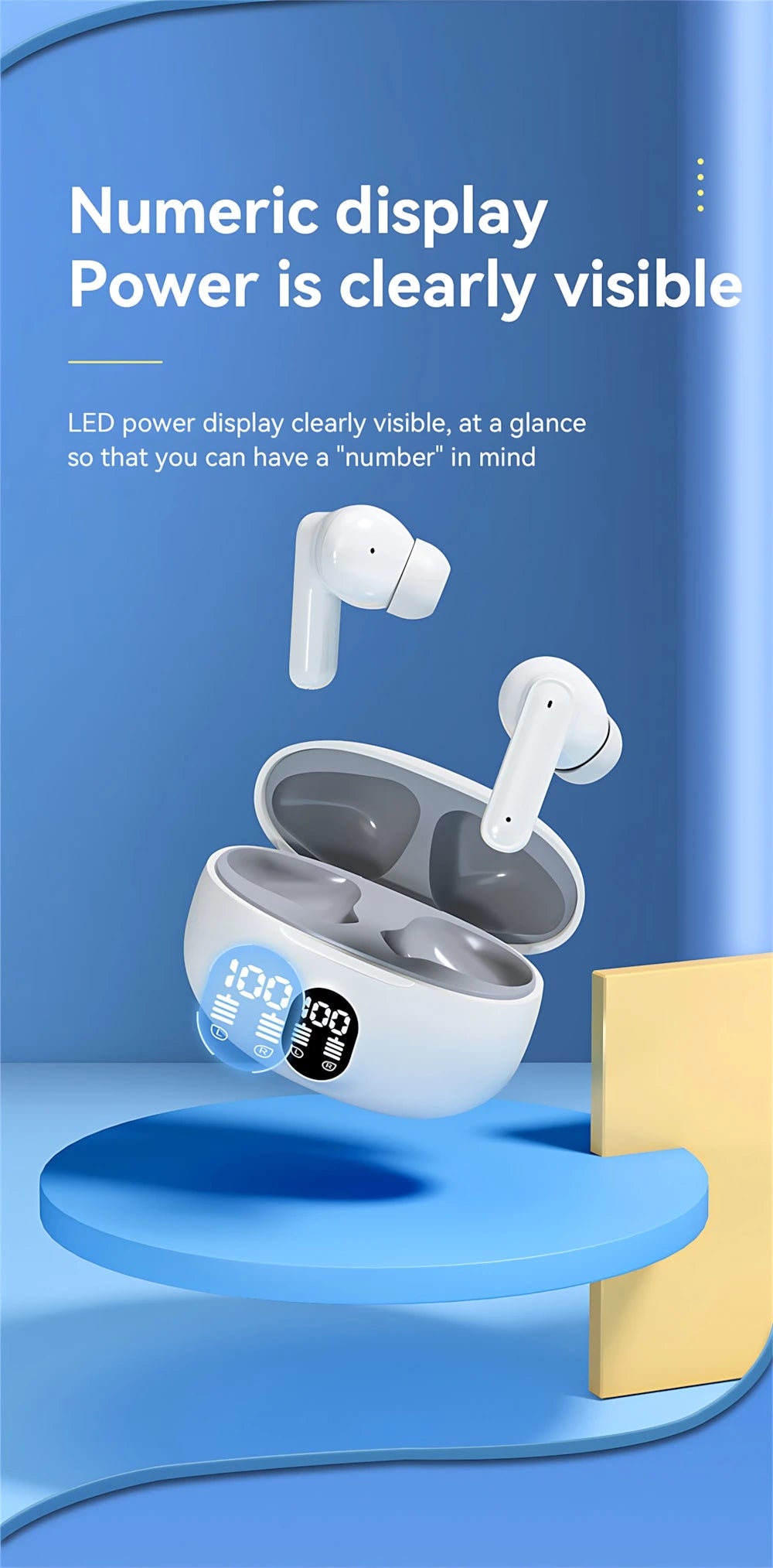 S510 Bluetooth 5.3 Earbuds – ANC, 32H Battery, Touch Control