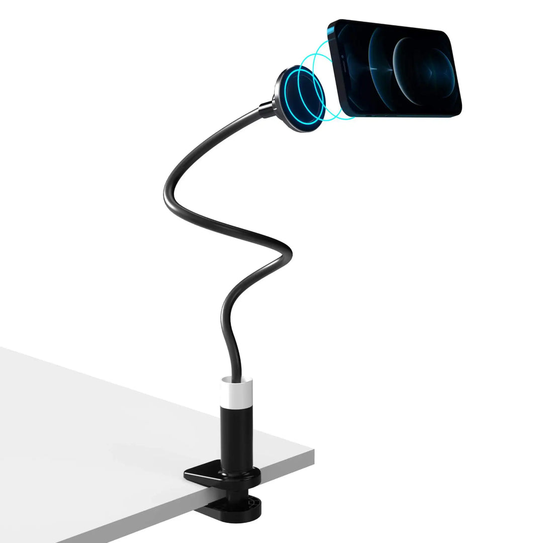 MagSafe Gooseneck iPhone Holder – 360° Adjustable Mount for Desk, Bed & Content Creation