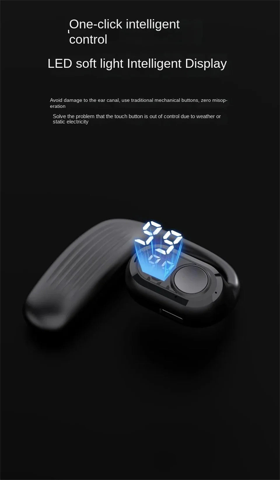 STTKGZD Bluetooth 5.3 Headset – Open Air, 30H ANC Audio – audio-accessory