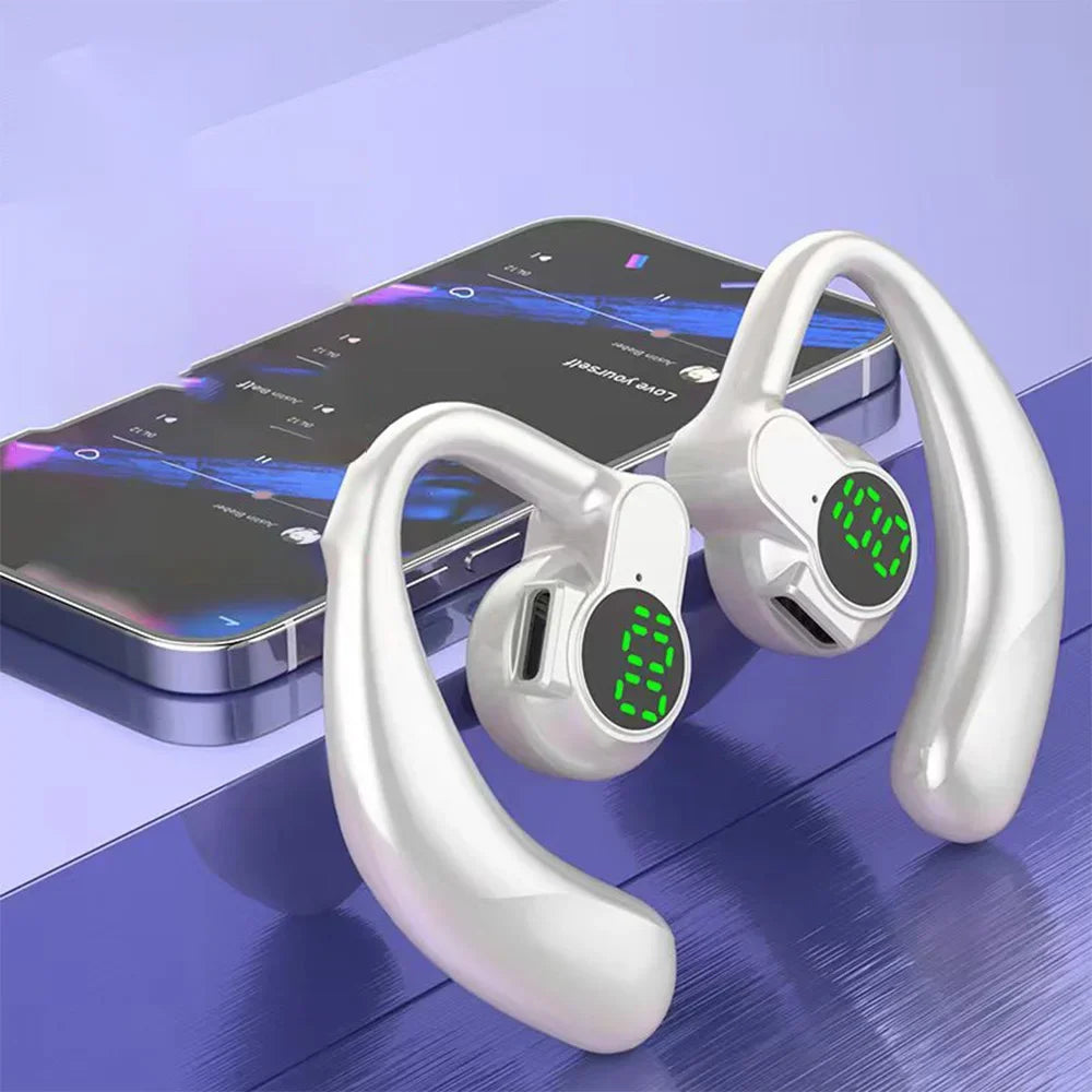 BAPPSUS Bluetooth 5.4 Bone Conduction Headset | ANC & Digital Display