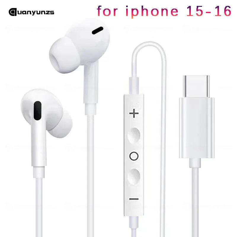 Quanyunzs Wired In-Ear Earphones with Mic & Volume Control – Hi-Fi 14mm Stereo Headphones