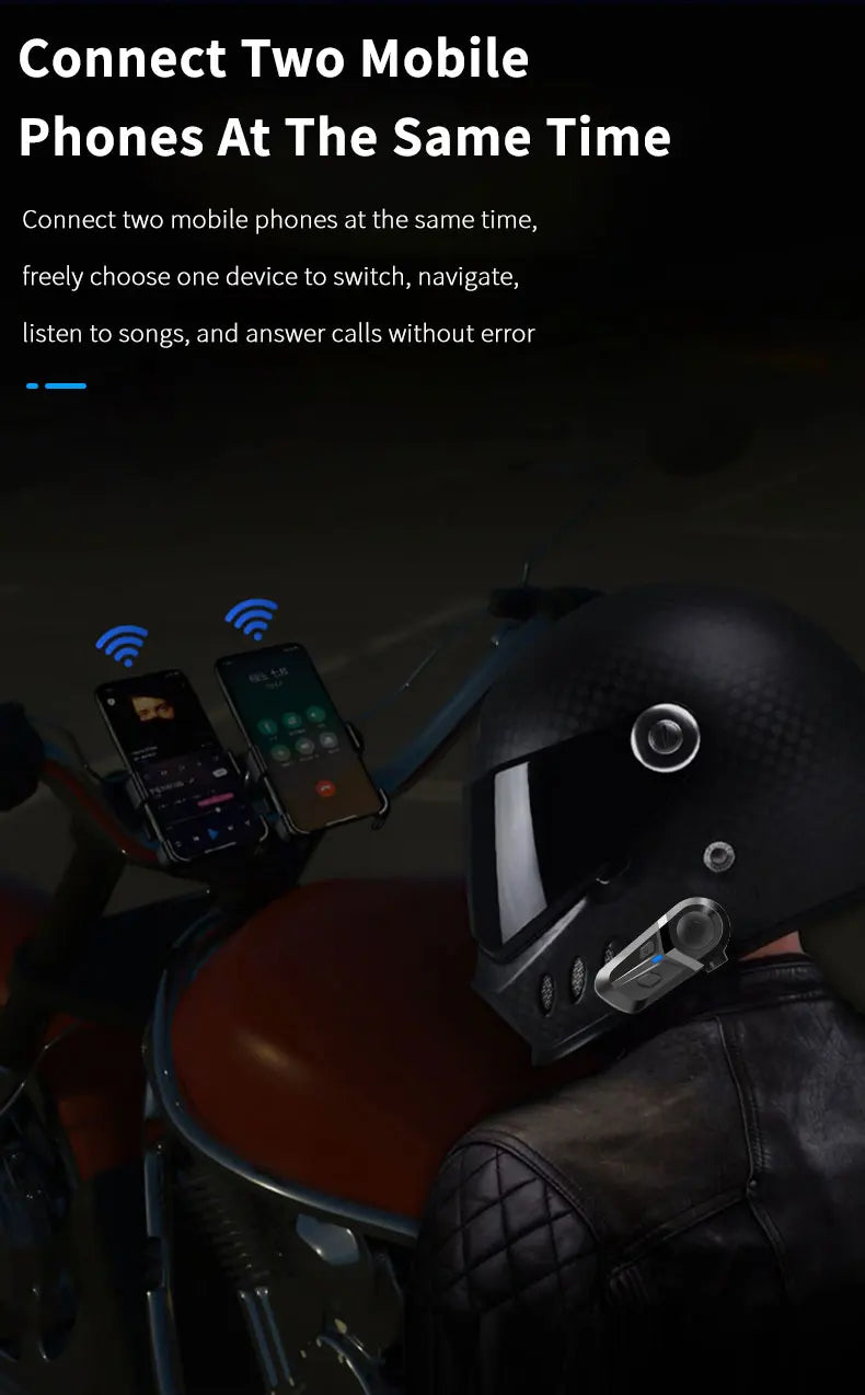 Helmet Bluetooth Headset – Wireless CE/FCC Certified