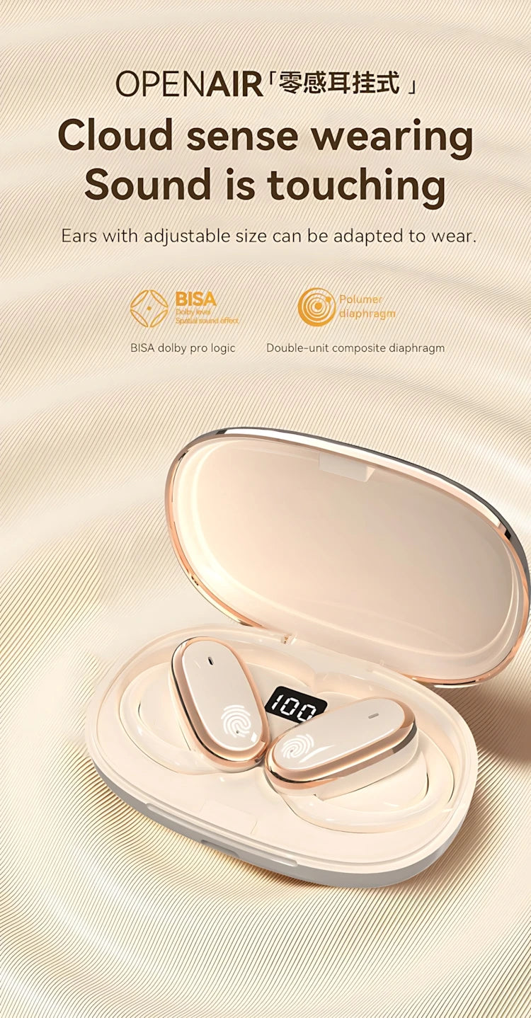 TWS Bluetooth 5.3 Earbuds – LED Display, ANC, Waterproof