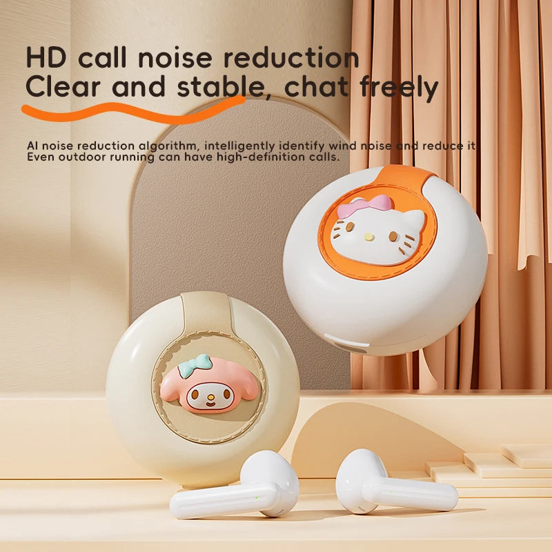 Hello Kitty Bluetooth 5.2 Earbuds – Cute, Wireless & Waterproof